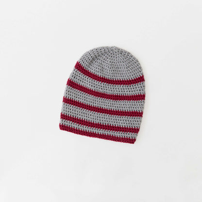 Red Heart Beginner Crochet Striped Hat Crochet Hat made in Red Heart Soft Yarn
