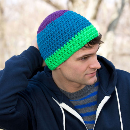Red Heart Crochet T(hat's) Cool Hat Crochet Hat made in Red Heart Heads Up Yarn