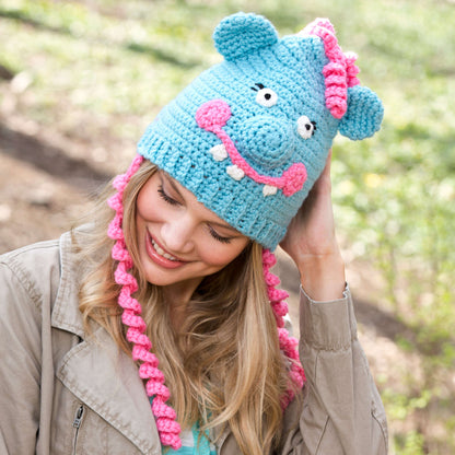 Red Heart Crochet Lovable Monster Hats Crochet Hat made in Red Heart With Love Yarn