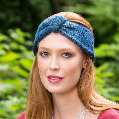 Red Heart Button Up Knit Headband Knit Headband made in Red Heart Boutique Yarn