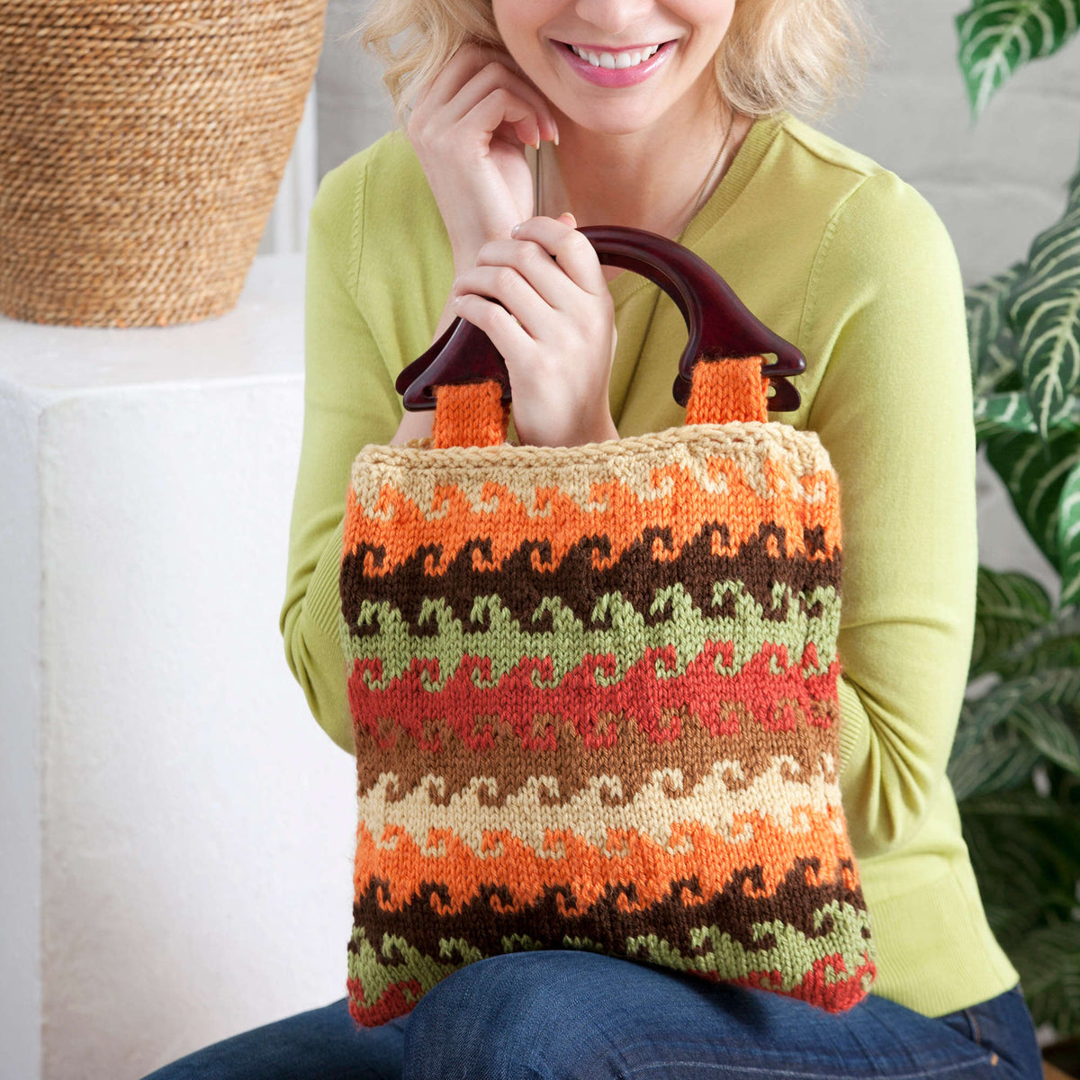 Knit Bag made in Red Heart Soft Yarn