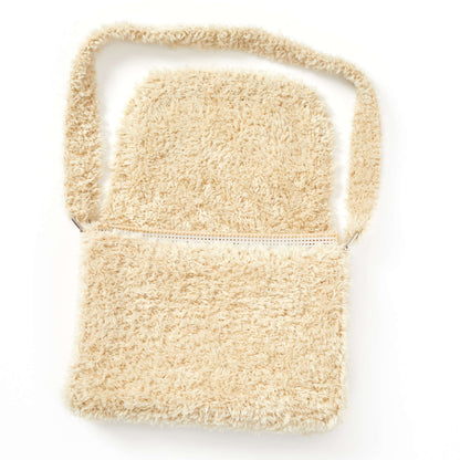 Red Heart Knit Trendy Furry Bag Knit Bag made in Red Heart Yarn