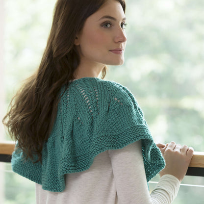 Red Heart Knit Ruffle or Not Capelet Knit Capelet made in Red Heart Soft Yarn