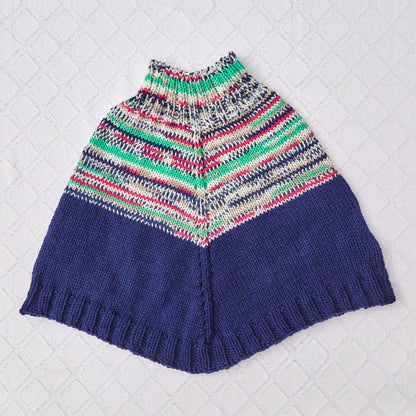 Red Heart Faux Fair Isle Knit Poncho Knit Poncho made in Red Heart Super Saver Fair Isle Yarn