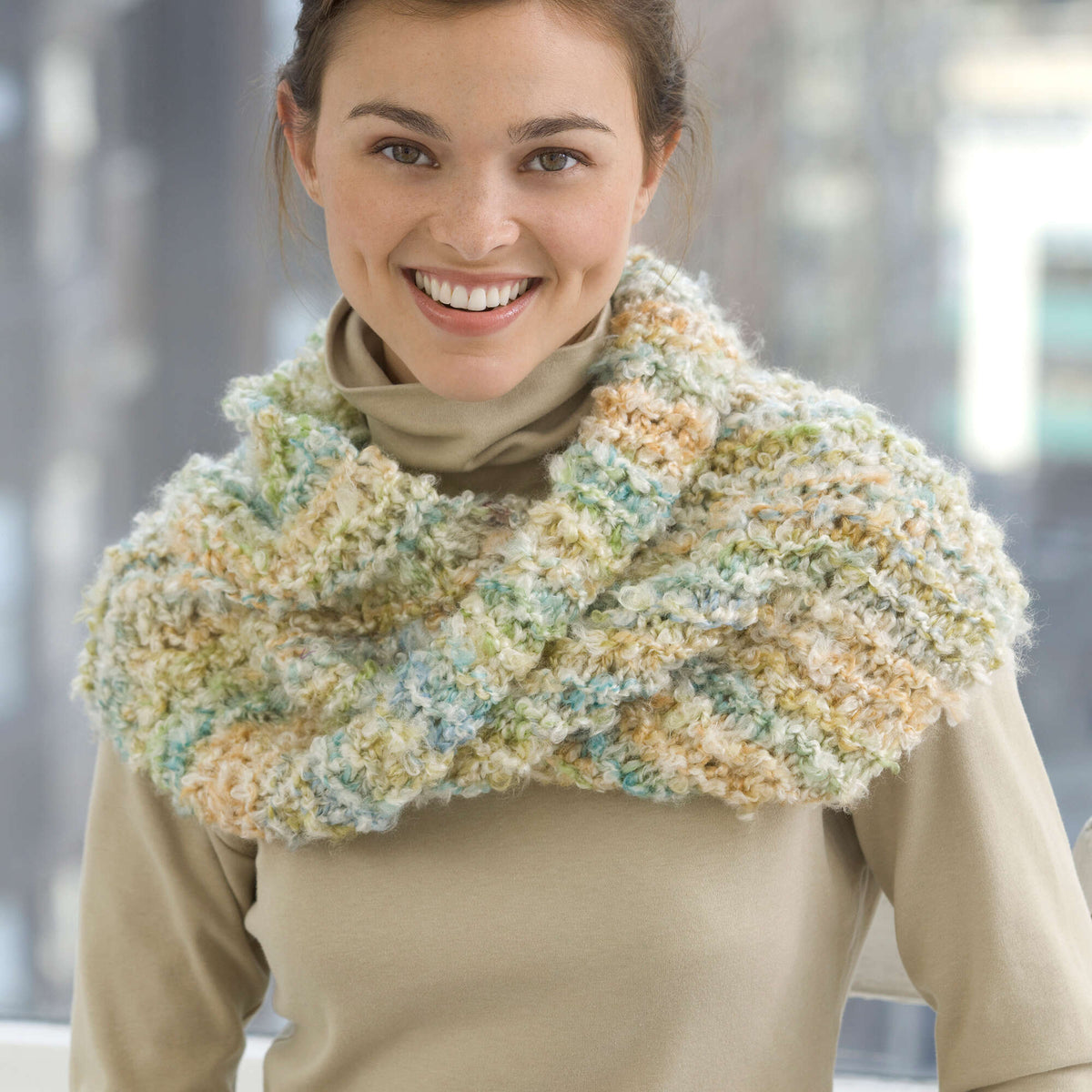 Knit Mobius made in Red Heart Light & Lofty Yarn