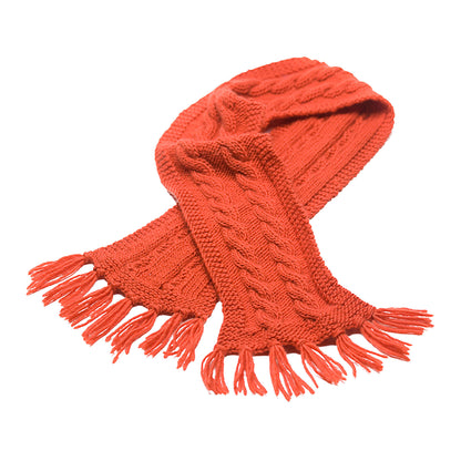 Red Heart Knit Cable Vision Knit Scarf made in Red Heart Full O' Sheep Yarn