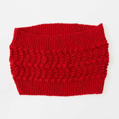 Red Heart Be True Knit Cowl Knit Cowl made in Red Heart With Love Metallic Yarn