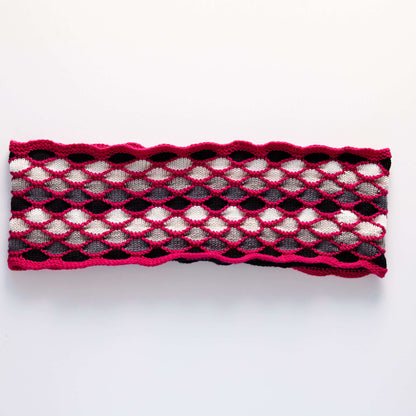 Red Heart Roulette Chic Cowl Knit Cowl made in Red Heart Chic Sheep Yarn
