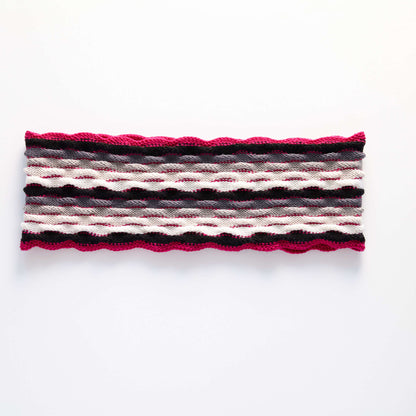 Red Heart Roulette Chic Cowl Knit Cowl made in Red Heart Chic Sheep Yarn