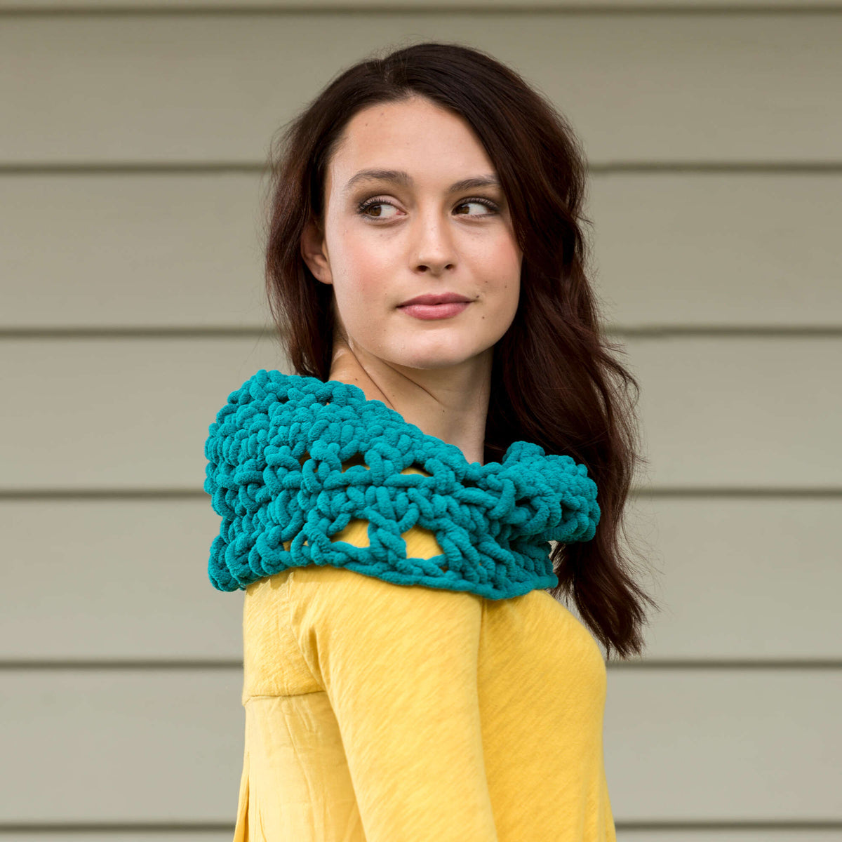 Knit Cowl made in Red Heart Soft Yarn