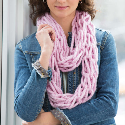 Red Heart Arm-Knit Cozy Cowl Knit Cowl made in Red Heart Grande Yarn