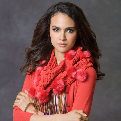 Red Heart Knit Have a Ball Cowl Knit Cowl made in Red Heart Boutique Yarn