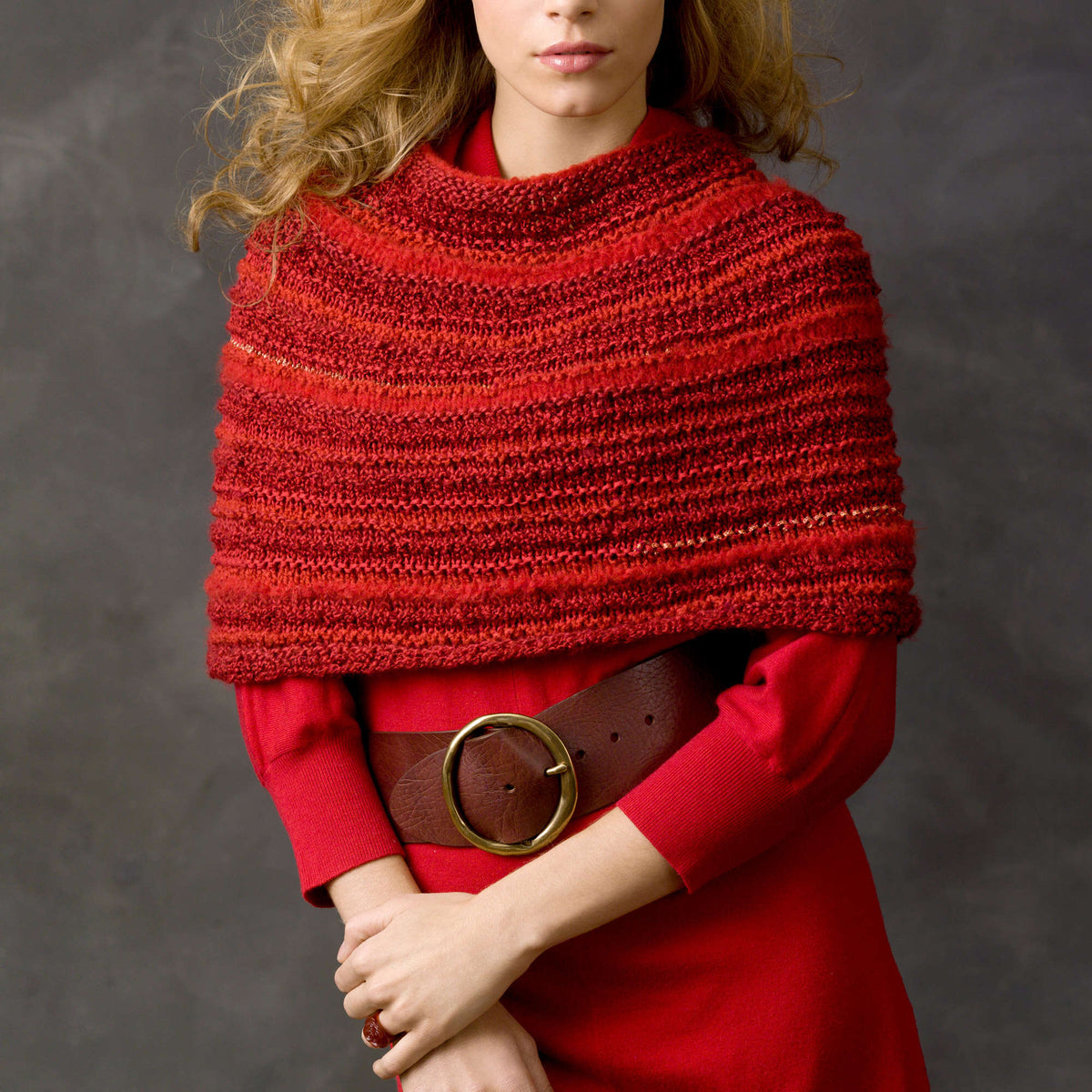 Knit Cowl made in Red Heart Boutique Yarn
