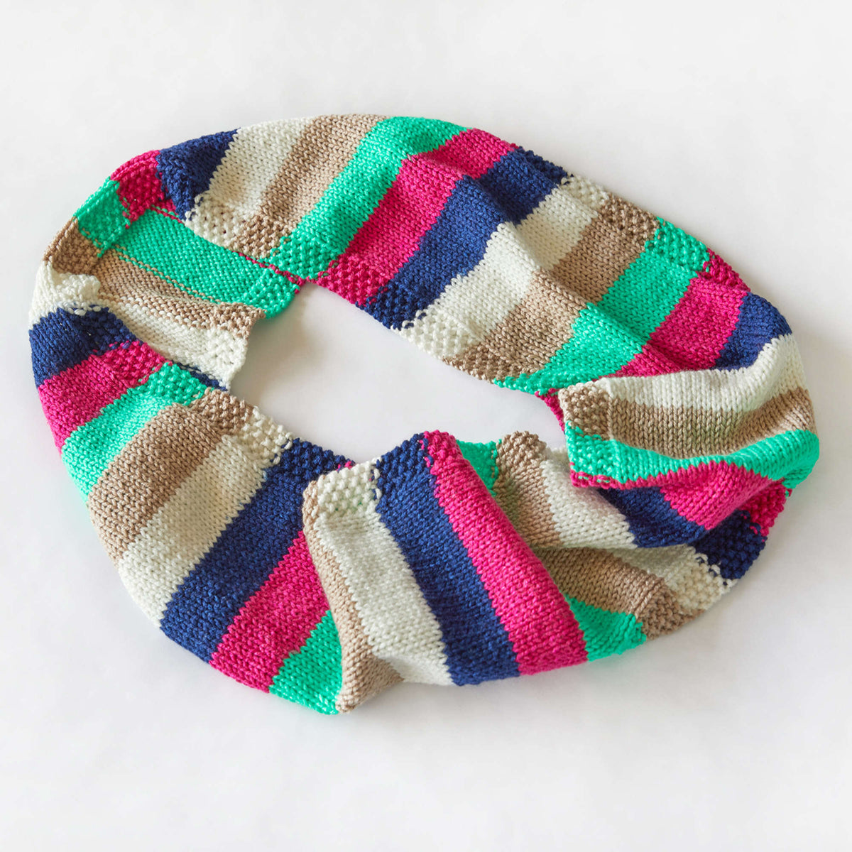 Knit Cowl made in Red Heart Super Saver Yarn