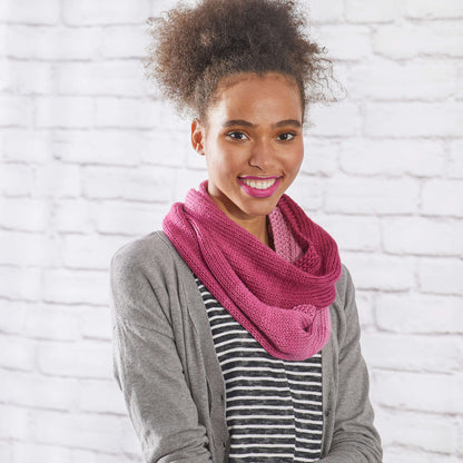 Red Heart Easy Ombre Knit Cowl Knit Cowl made in Red Heart Super Saver Ombre Yarn
