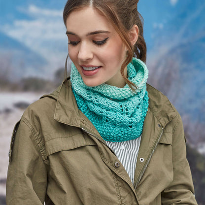 Red Heart Knit Cozy Lace Cowl Single Size