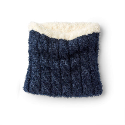 Red Heart Fur Lined Knit Cowl Single Size