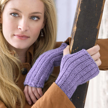 Red Heart Knit Lovely Glovelets Knit Gloves made in Red Heart Washable Ewe Yarn