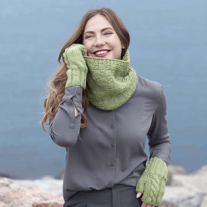 Red Heart Knit Warming Wristers Single Size