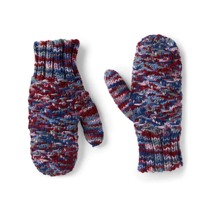 Red Heart Spiral Up Knit Mittens Single Size