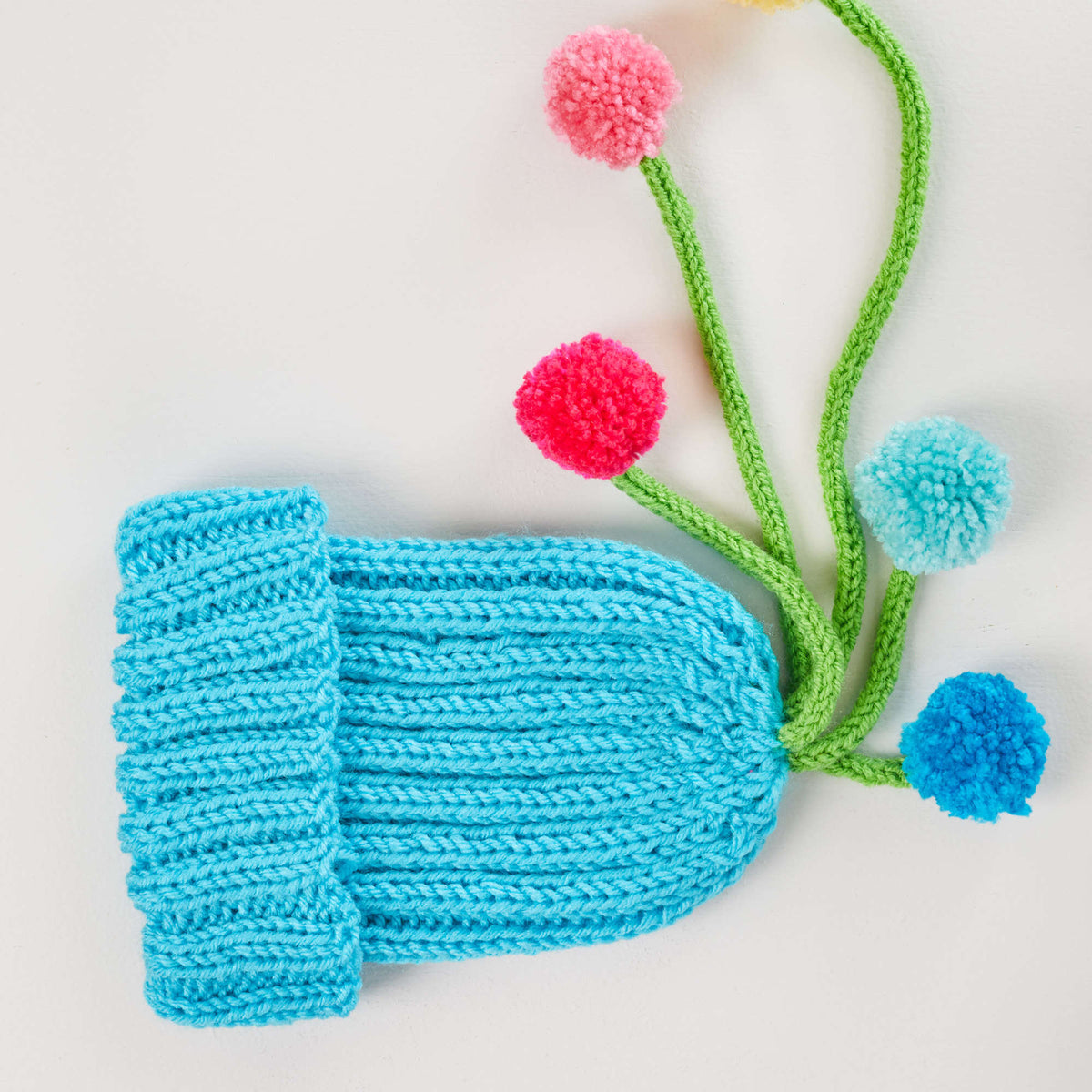 Knit Tassels made in Red Heart Super Saver Yarn