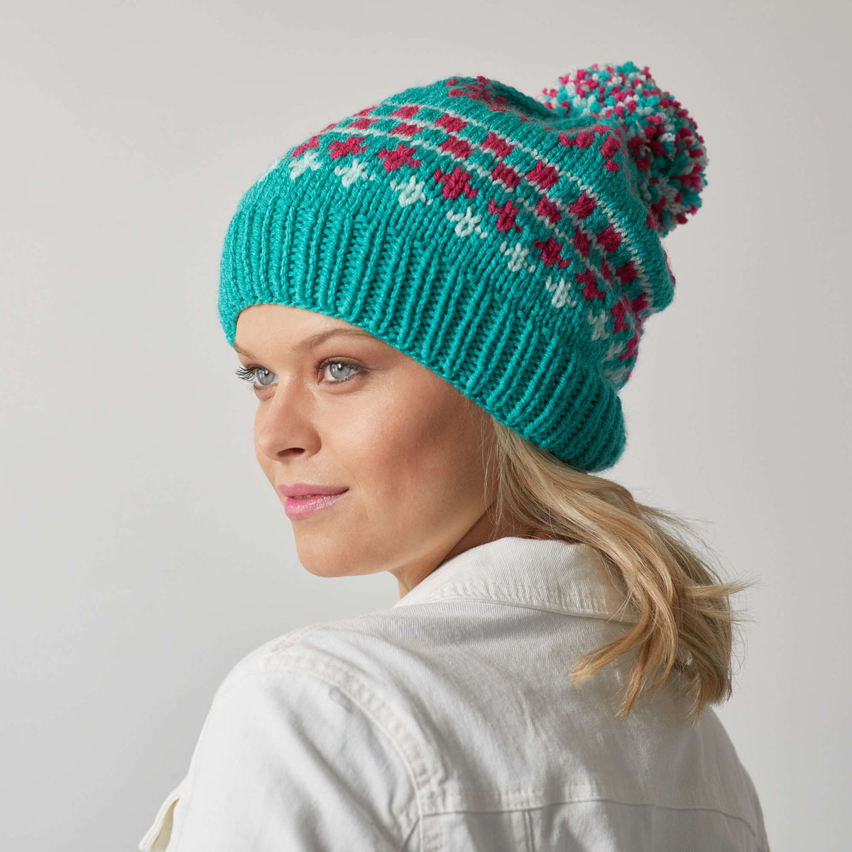 Knit Hat made in Red Heart With Love Yarn