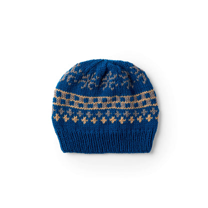 Red Heart Favorite Knit Fair Isle Hat Knit Hat made in Red Heart With Love Yarn