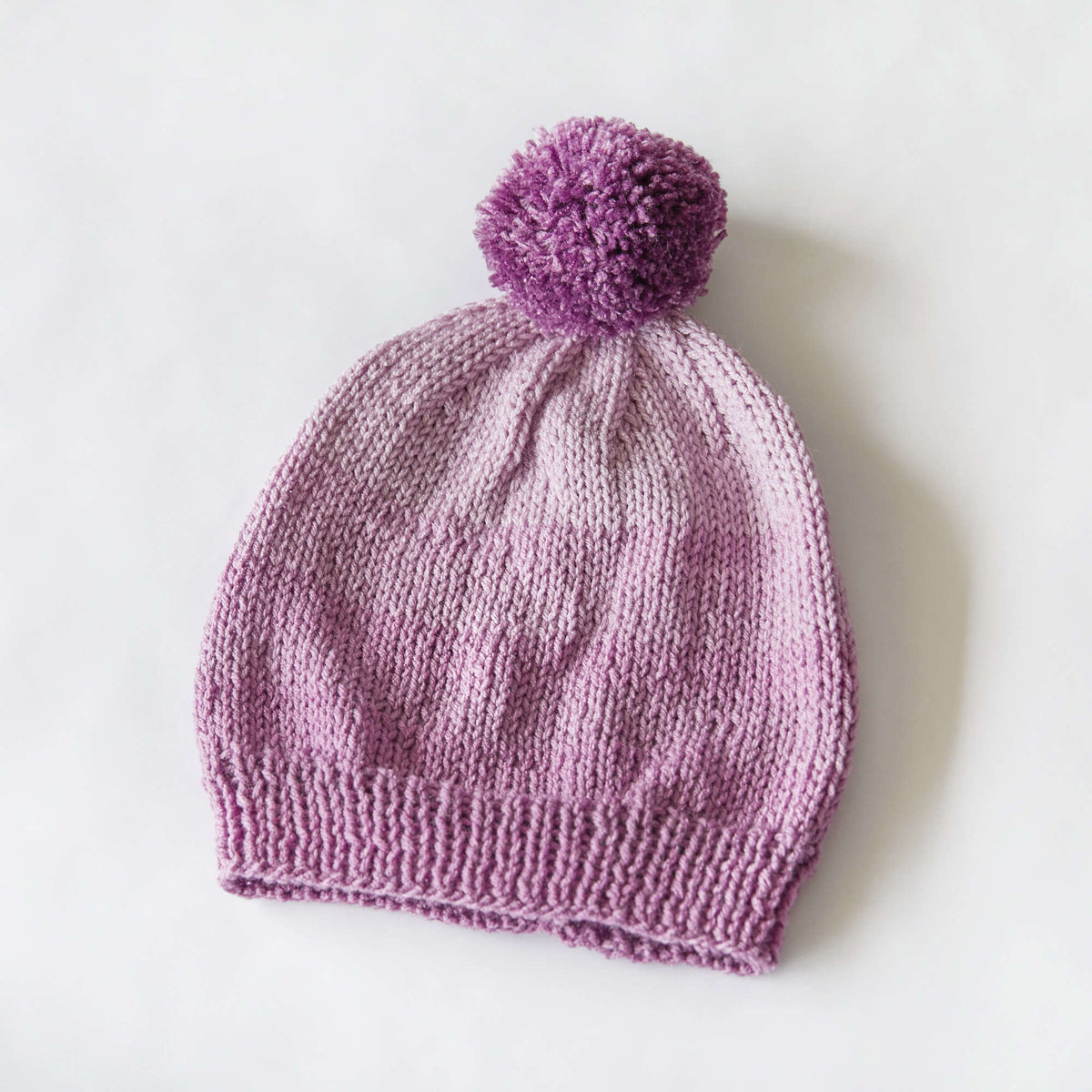 Knit Hat made in Red Heart Super Saver Ombre Yarn
