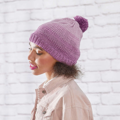 Red Heart Knit Ombre Hat Knit Hat made in Red Heart Super Saver Ombre Yarn