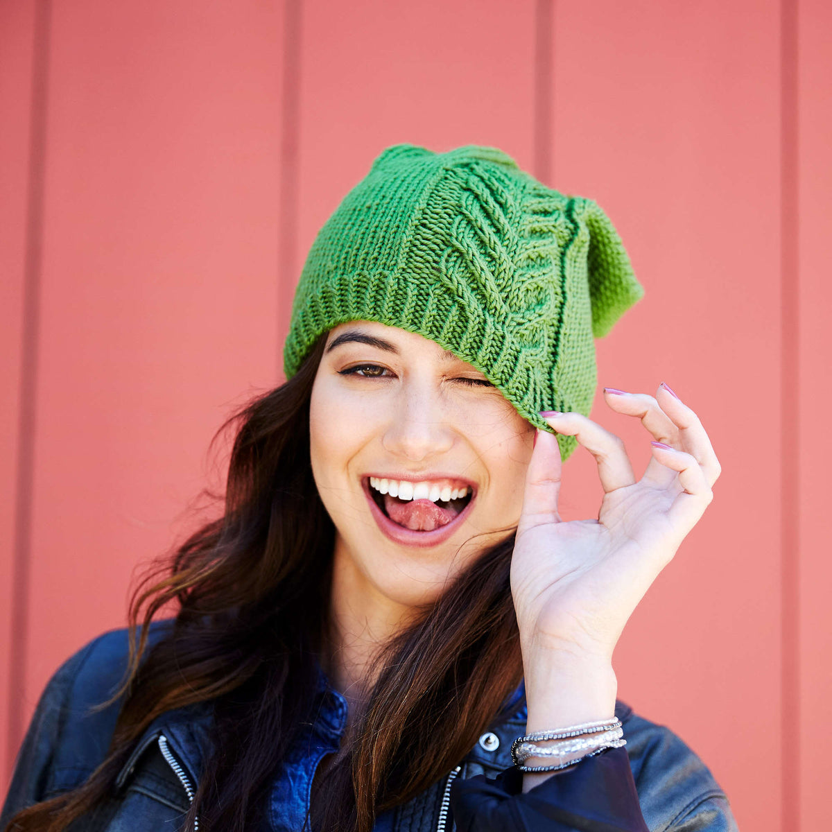Knit Hat made in Red Heart Chic Sheep Yarn