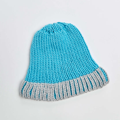 Red Heart Brioche Fisherman's Rib Hat Knit Hat made in Red Heart Soft Essentials Yarn