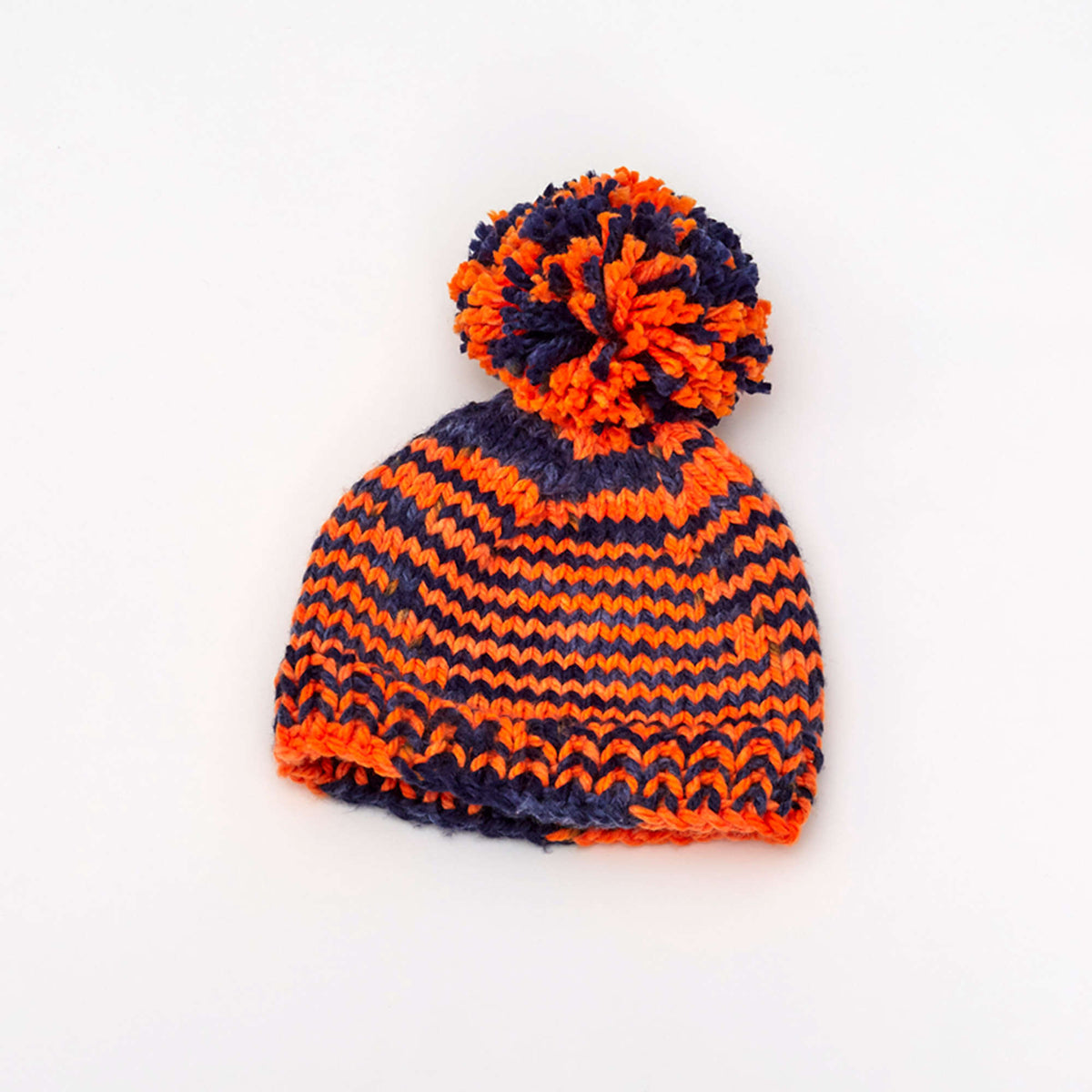 Knit Hat made in Red Heart Team Spirit Chunky Yarn