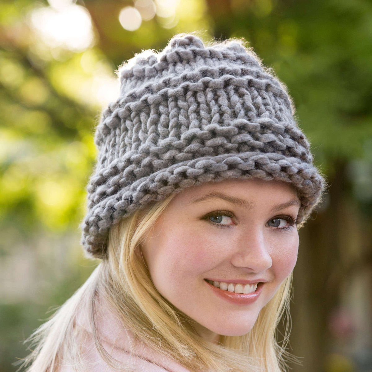 Knit Hat made in Red Heart Boutique Yarn