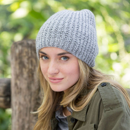 Red Heart Easy-Fit Beanie Knit Beanie made in Red Heart Soft Yarn