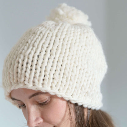 Red Heart Knit Latte Classico Hat Knit Hat made in Red Heart An Italian Story Ora Yarn