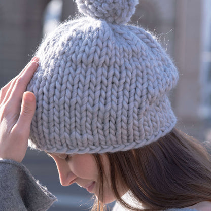 Red Heart Knit Pietra Classico Hat Knit Hat made in Red Heart An Italian Story Ora Yarn