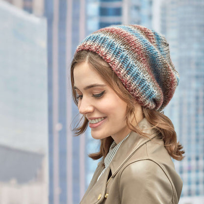 Red Heart Knit Standby Hat Knit Hat made in Red Heart Colorscape Yarn
