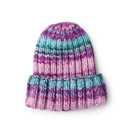 Red Heart Easy Knit Rib Hat Knit Hat made in Red Heart Hopscotch Yarn
