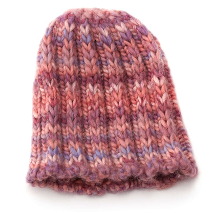 Red Heart Knit Slipped Rib Hat Knit Hat made in Red Heart Evermore Yarn