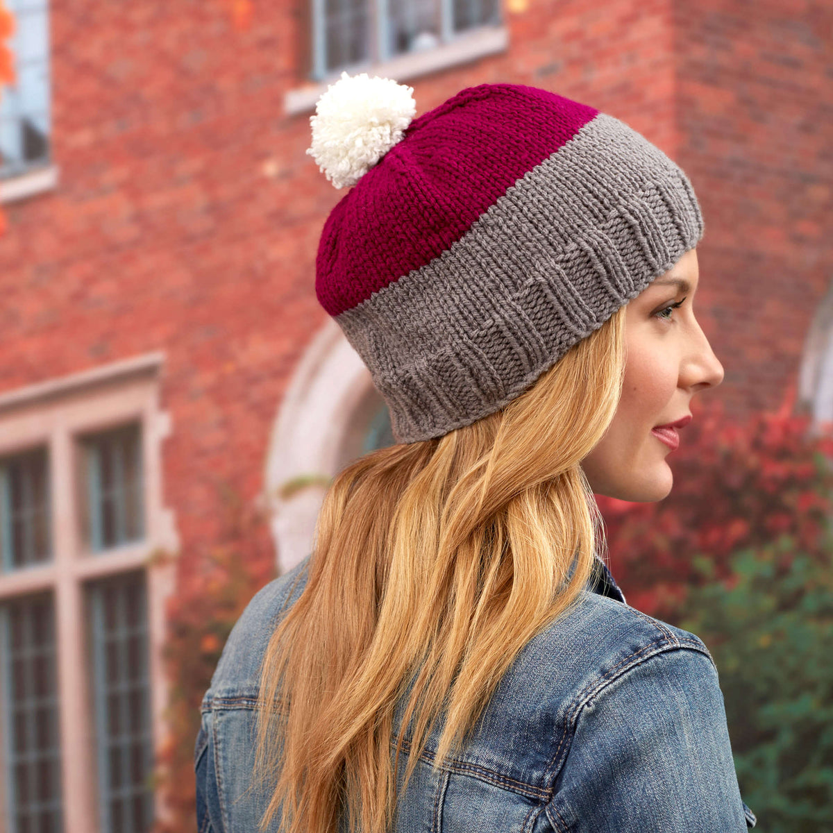 Knit Hat made in Red Heart With Love Yarn