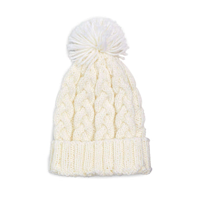 Red Heart Braided Cable Knit Hat Single Size