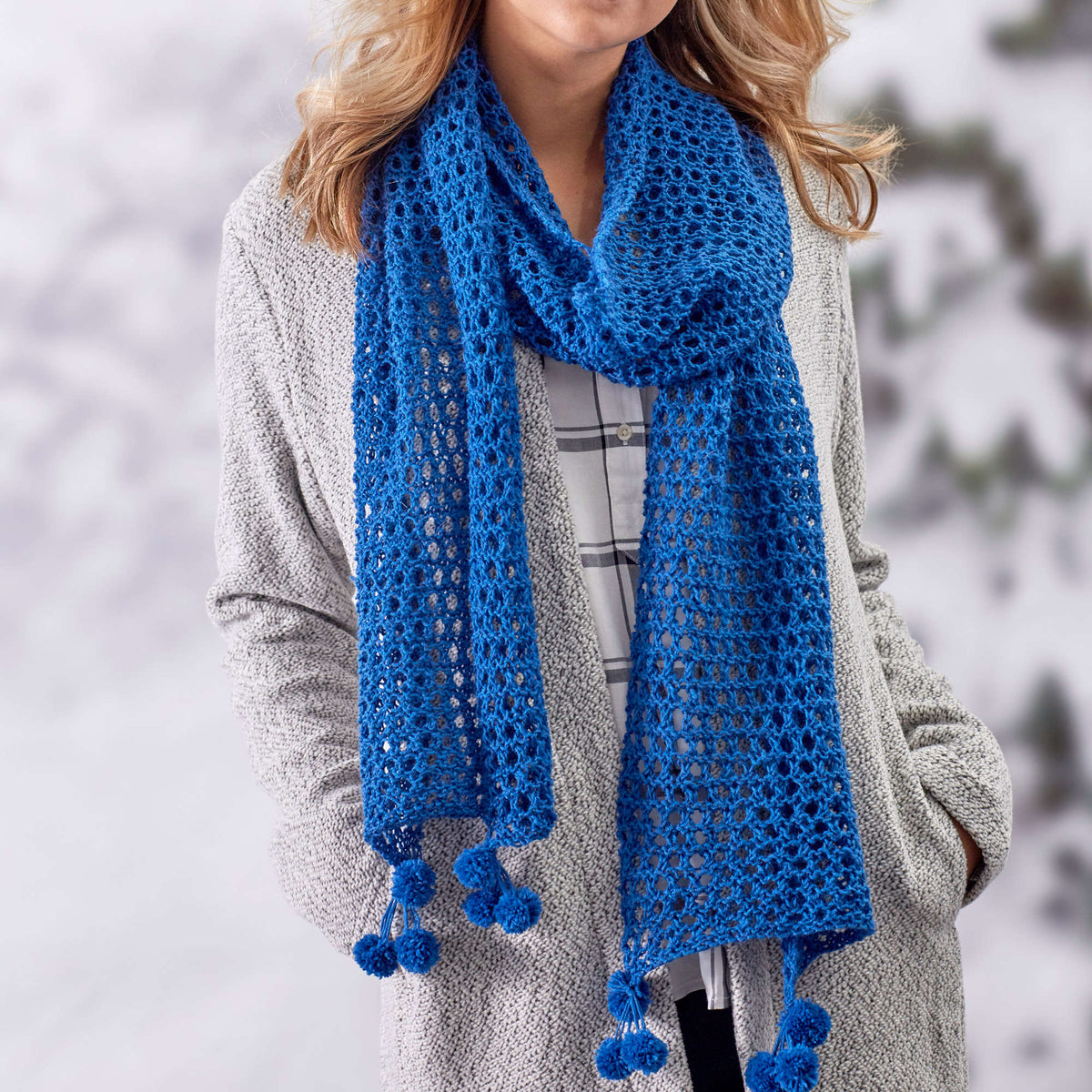 Knit Scarf made in Red Heart Heart & Sole Yarn