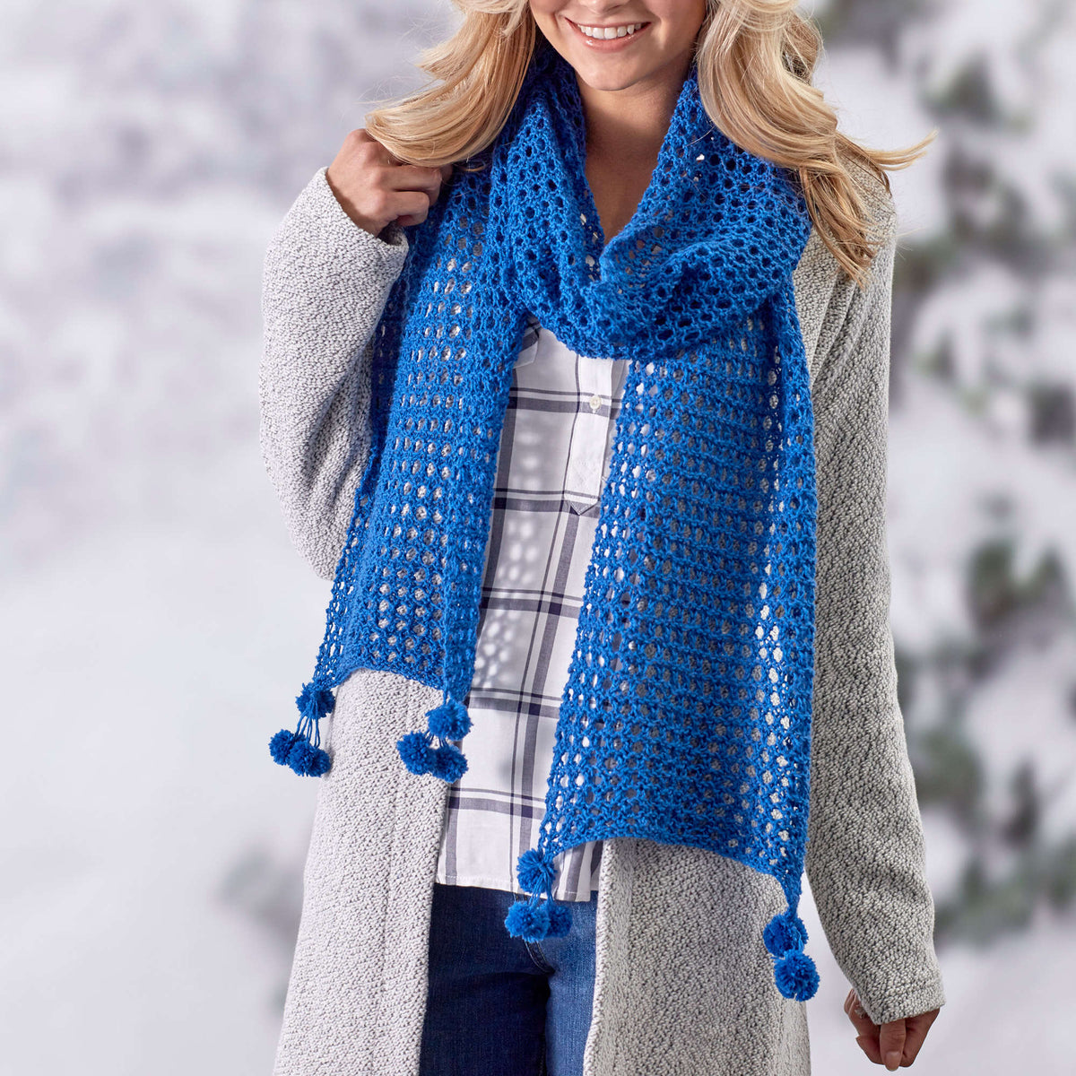 Knit Scarf made in Red Heart Heart & Sole Yarn