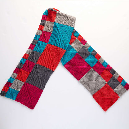 Red Heart Miter Me This Chic Scarf Knit Scarf made in Red Heart Chic Sheep Yarn