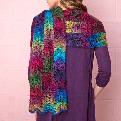 Red Heart Bargello Knit Scarf Knit Scarf made in Red Heart Boutique Yarn