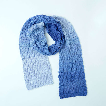 Red Heart Basketweave Knit Scarf Knit Scarf made in Red Heart Super Saver Ombre Yarn