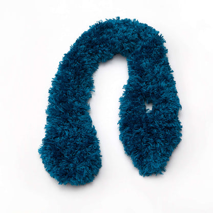 Red Heart Knit Trendy Fur Keyhole Scarf Knit Scarf made in Red Heart Boutique Yarn