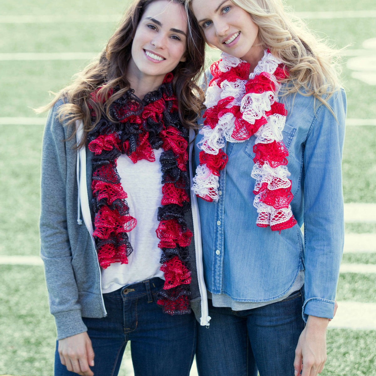 Knit Scarf made in Red Heart Boutique Yarn