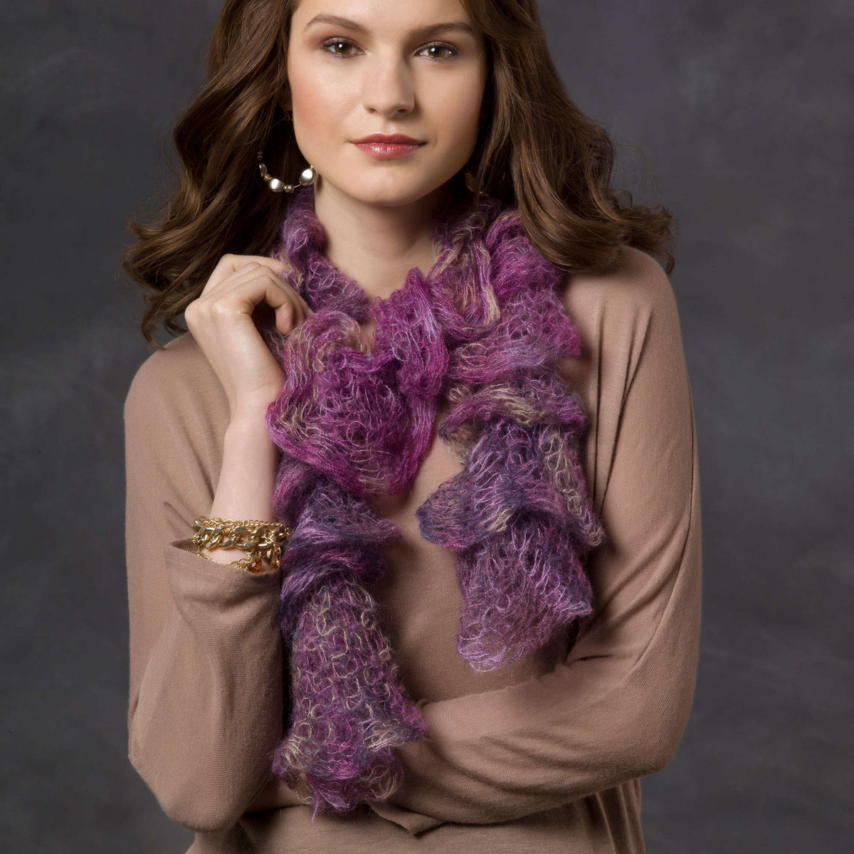 Knit Scarf made in Red Heart Boutique Yarn
