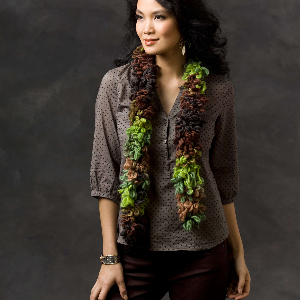 Knit Scarf made in Red Heart Boutique Yarn